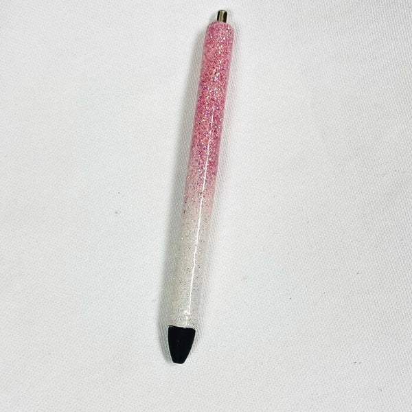 Pink and White Glitter Pen - Personalized Pens – Vinyl Chaos Design Co.